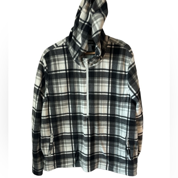 NWOT O’Neill Woman’s Julia Pullover Hooded jacket in XXL black/white - Picture 2 of 7